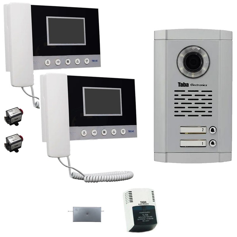 مجموعه دربازکن تصویری تابا مدل 5.431860 دو طبقه به همراه محافظ ولتاژ مانیتور