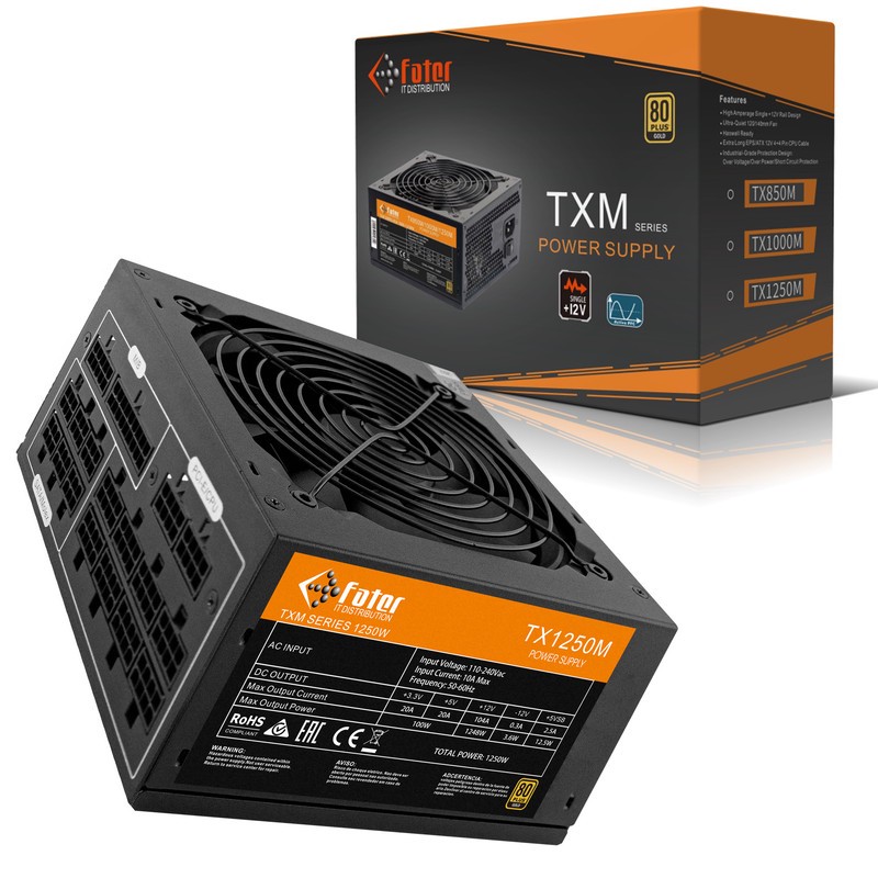 منبع تغذیه کامپیوتر فاطر مدل TX1250M