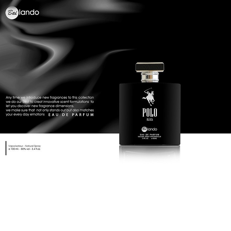 ادوپرفیوم مردانه بایلندو مدل Polo Black حجم 100 میلی لیترجدید