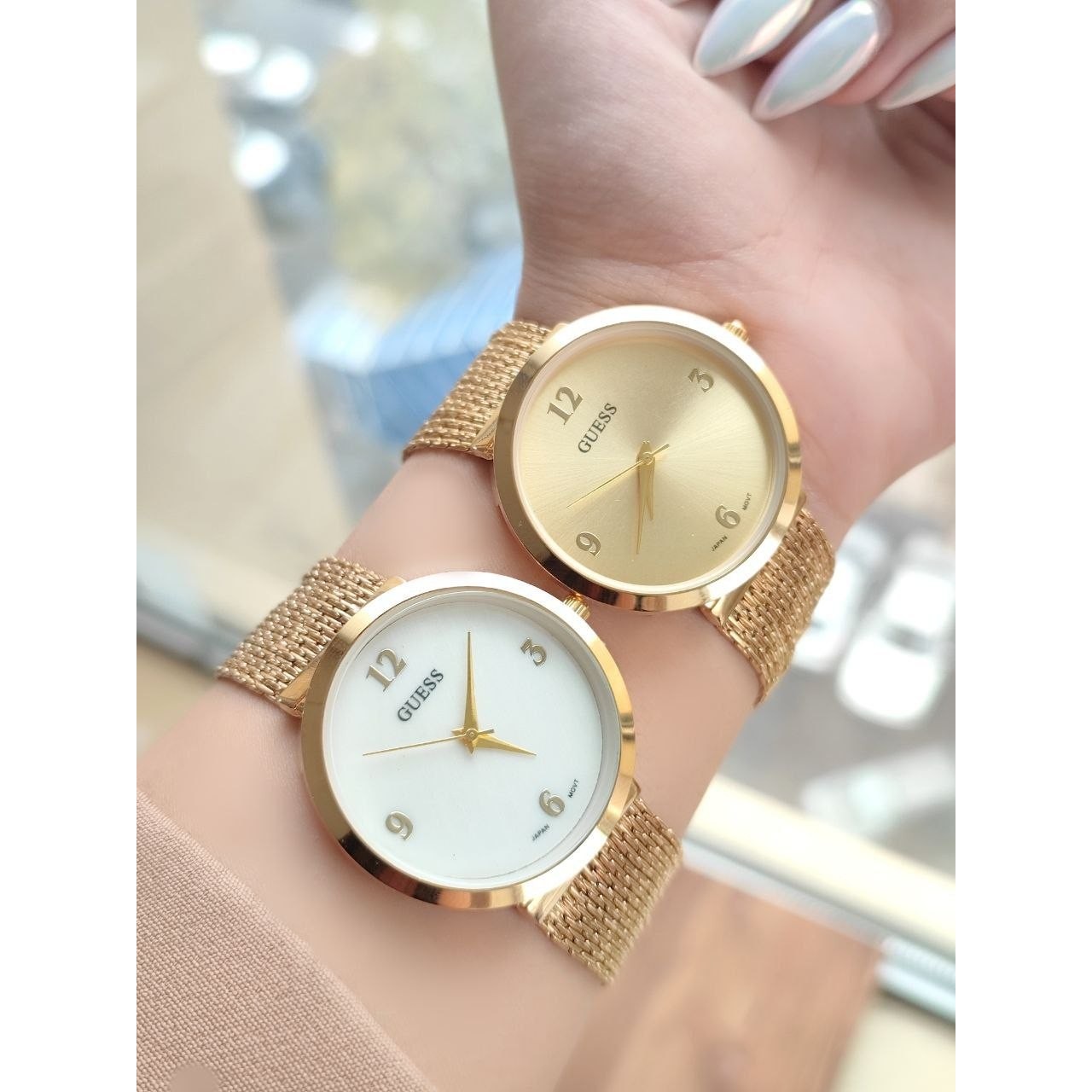 ساعت زنانه بند رشته ای مارک Guess کیفیت عالی