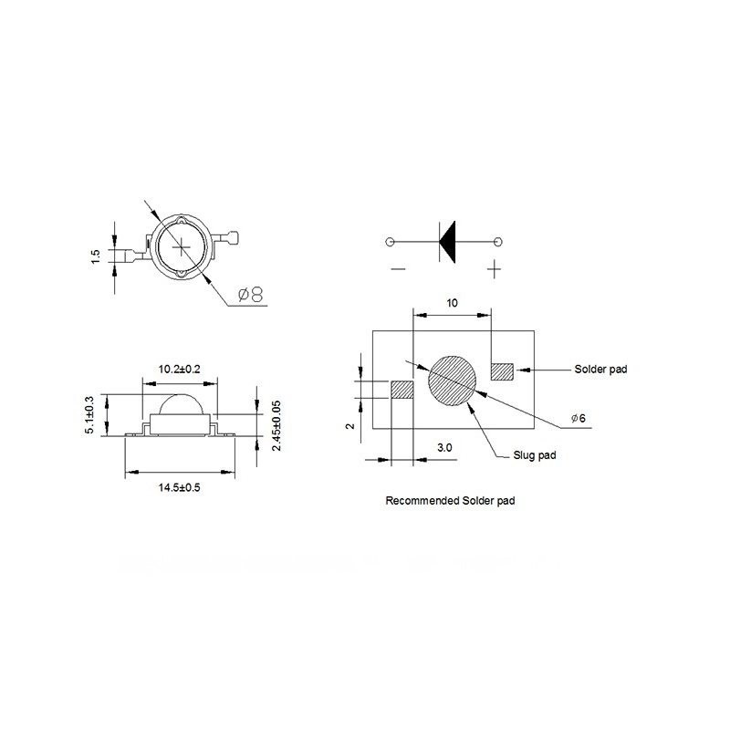 دیود ال ای دی 3 وات مدل UV 456