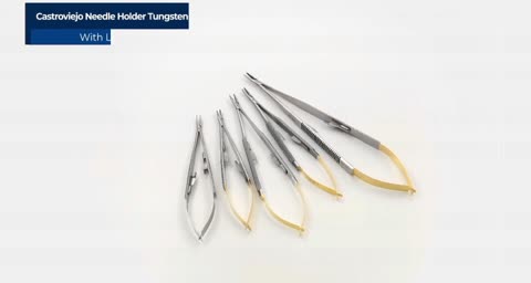سوزنگیر میکرو باراکویر هیرا فرا طب مدل مستقیم طلایی Baraquir needle holder