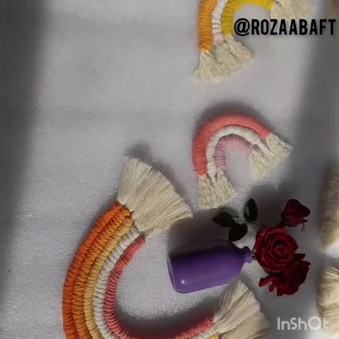 رنگین کمان مکرومه سه رنگ