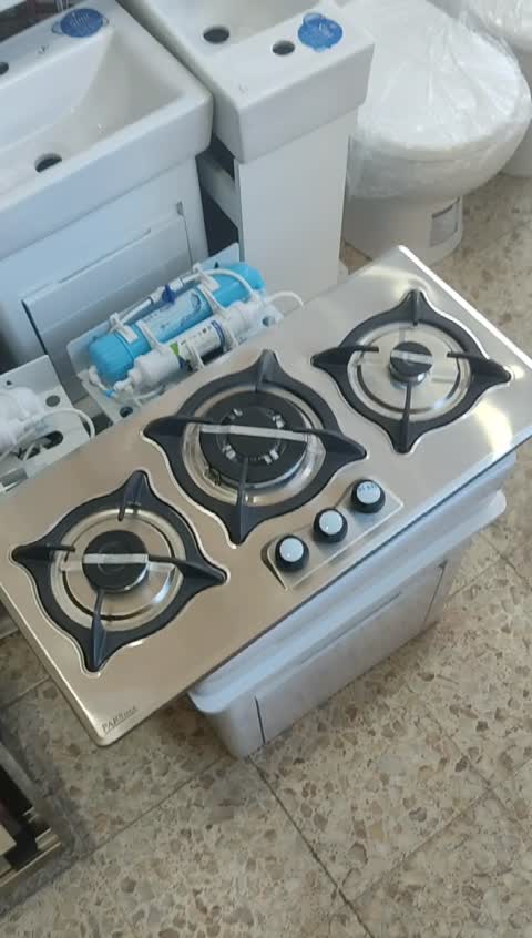 گاز صفحه ای سه شعله استیل ترموکوبلدار هیدیکا E305 با دوسال گارانتی ارسال پس کرایه