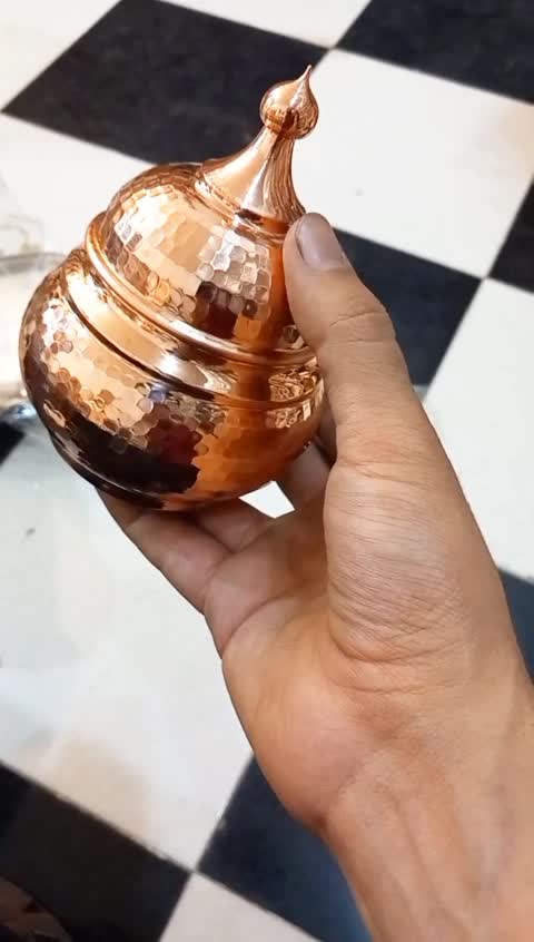 قندان مدل گنبدی مسی رنگ ثابت ارسال رایگان