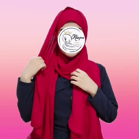 هدشال گرد آبی کرپ حریر درجه یک گرم بالا حجاب خضرا (ساده تک پپله)