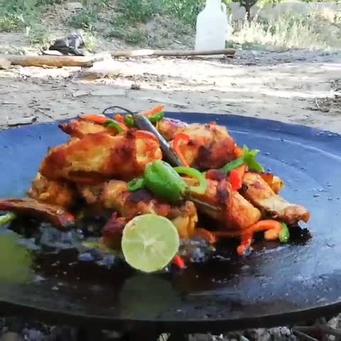 ساچ چدنی 50 سانتی بدون مواد شیمیایی به همراه دو عدد دسته