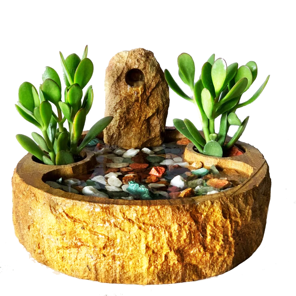 آبنمای سنگی با دو گلدان (پس کرایه)جدید