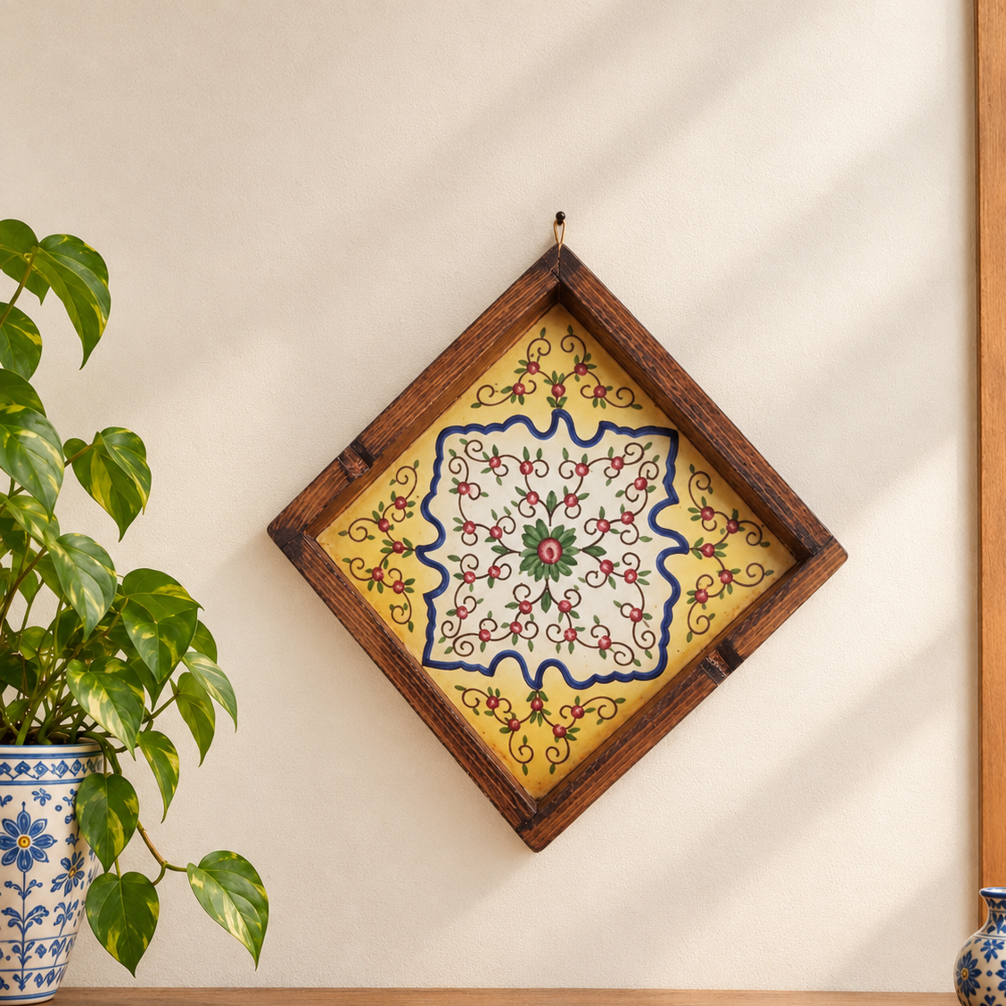 کاشی سنتی با قاب چوبی طرح 6جدید