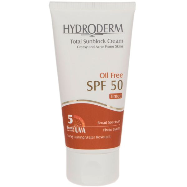 ضدآفتاب spf50 فاقدچربی رنگی 50گرم هیدرودرم