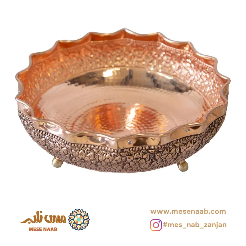 آجیلخوری سه پایه گلستان مسی نانوجدید