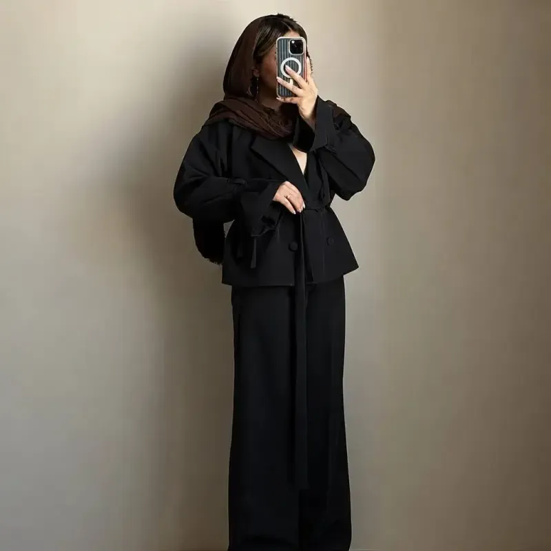 کت شلوار زنانه مدل سانی جنس مازراتی دبل سایزبندیجدید