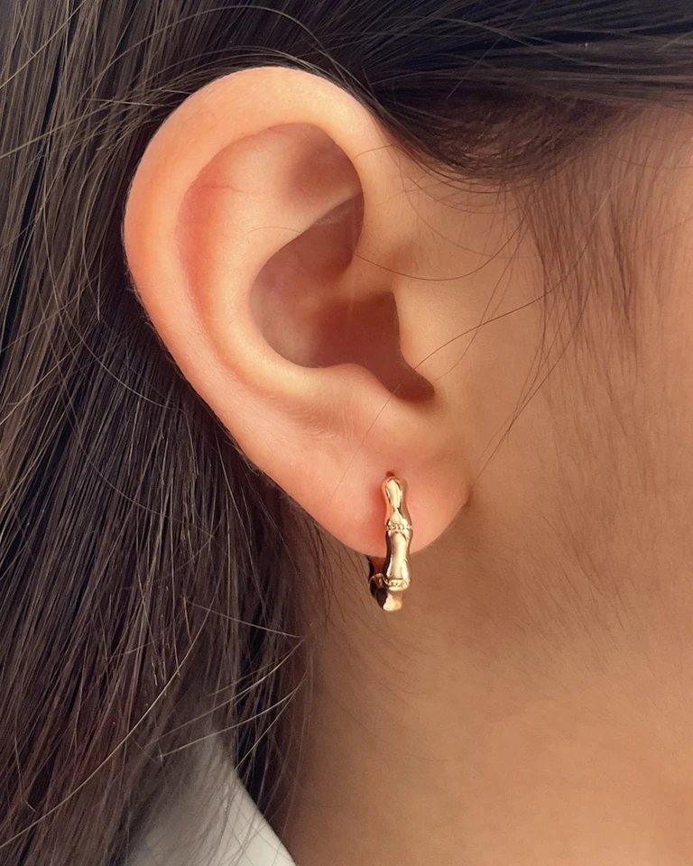 گوشواره حلقه ای طرح بامبو ژوپینگ