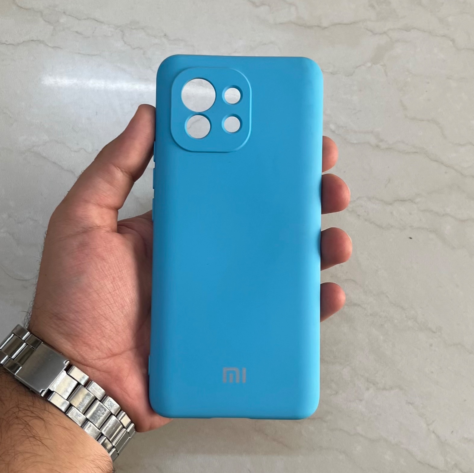 گارد - قاب - کاور سیلیکونی ژله ای رنگ آبی مناسب برای شیائومی Mi 11 - mi11 - MI 11 - می 11
