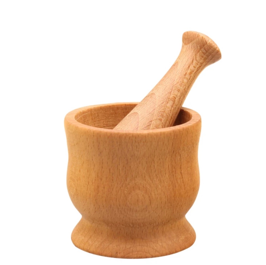 هاون دستی چوبی