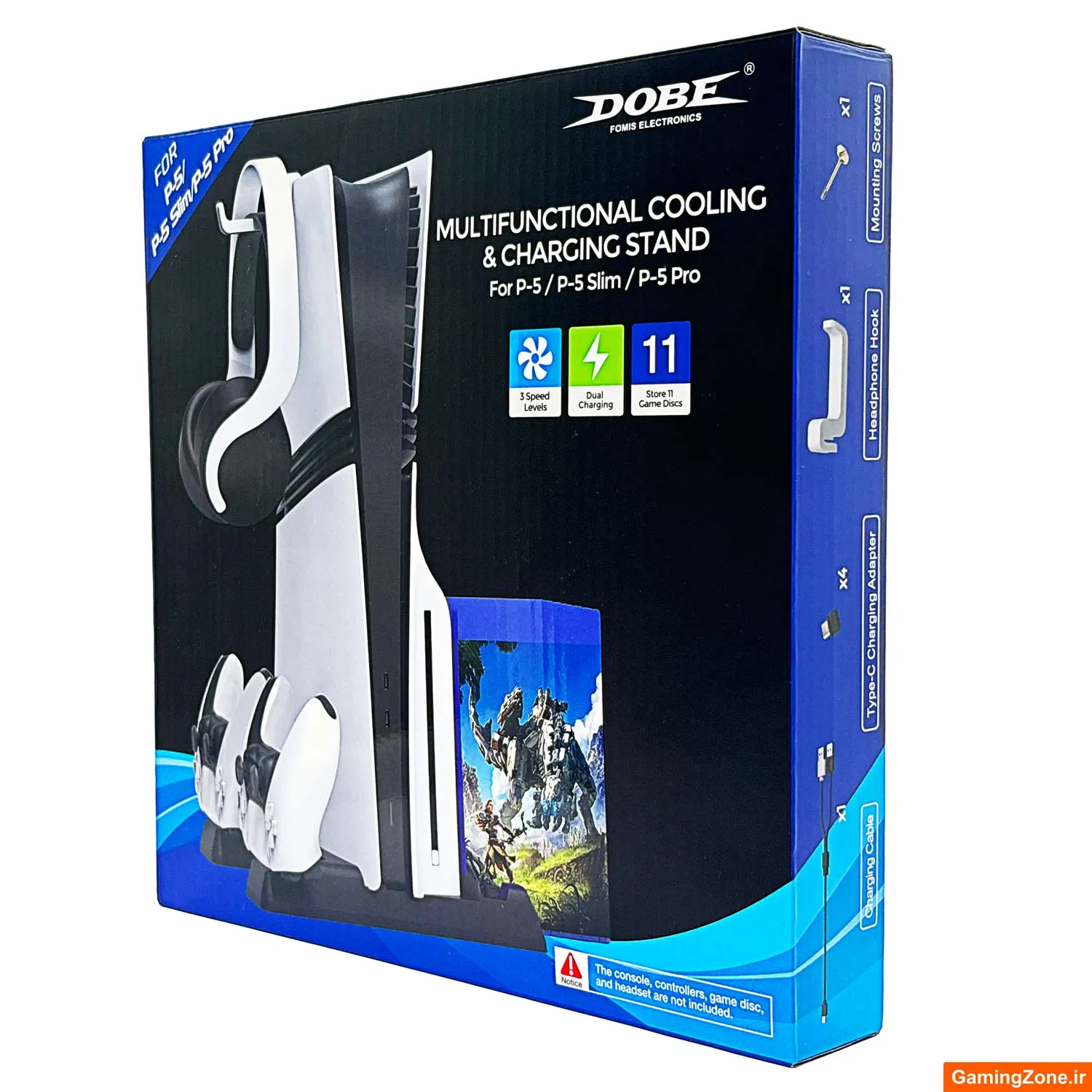 استند خنککننده و شارژر PS5 دابی TP5-0593S مناسب PS5 Slim و PS5 Proجدید