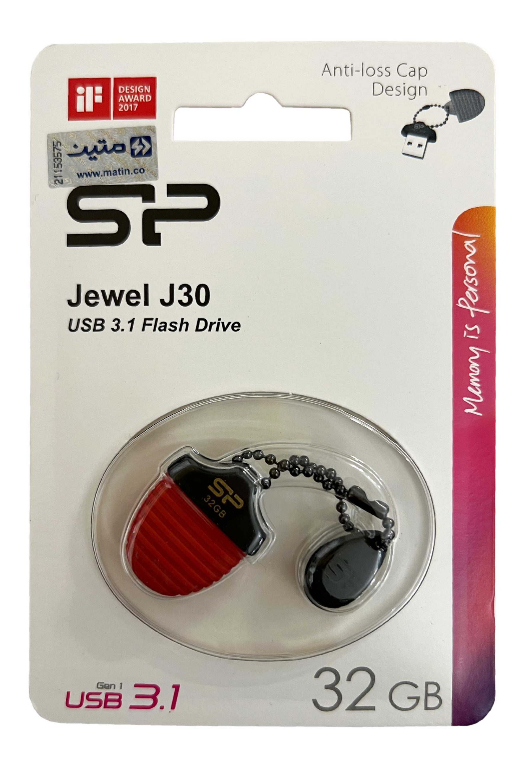 فلش مموری سیلیکون پاور USB 3.1 مدل J30 ظرفیت 32 گیگابایتجدید