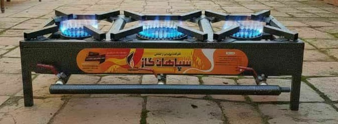 اجاق گاز پروفیلی سه قلو 80x30 سپاهان گاز (ابعاد حدودی)جدید