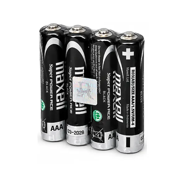 باتری نیم‌قلمی مکسل (Maxell) مدل Super Power Ace Black - بسته ۴ عددیجدید