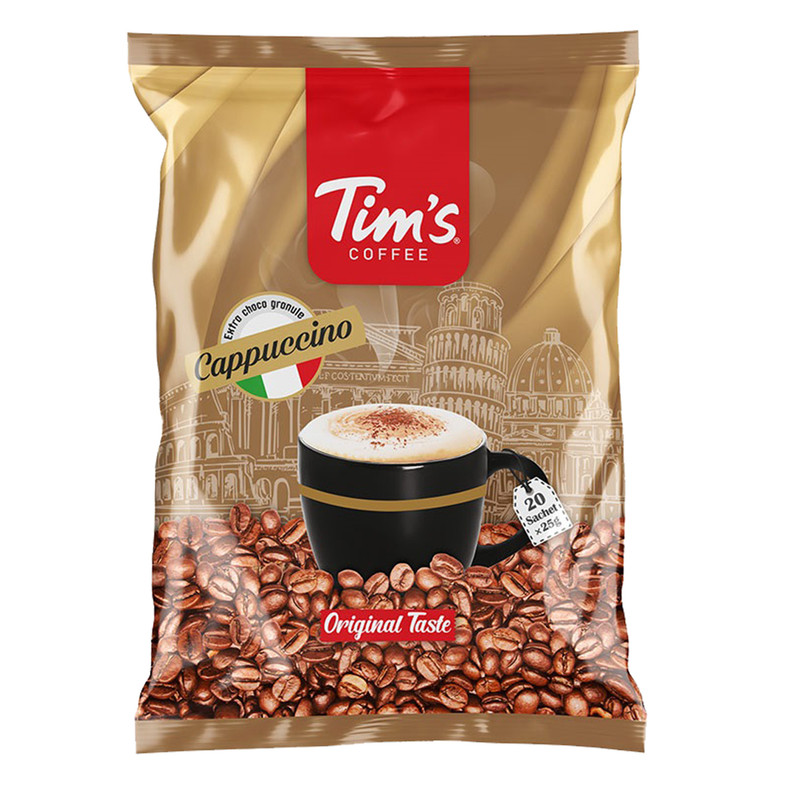 کاپوچینو تیمز Tim's بسته 20 عددی تحت لیسانس ایتالیا با ضمانت کیفیت
