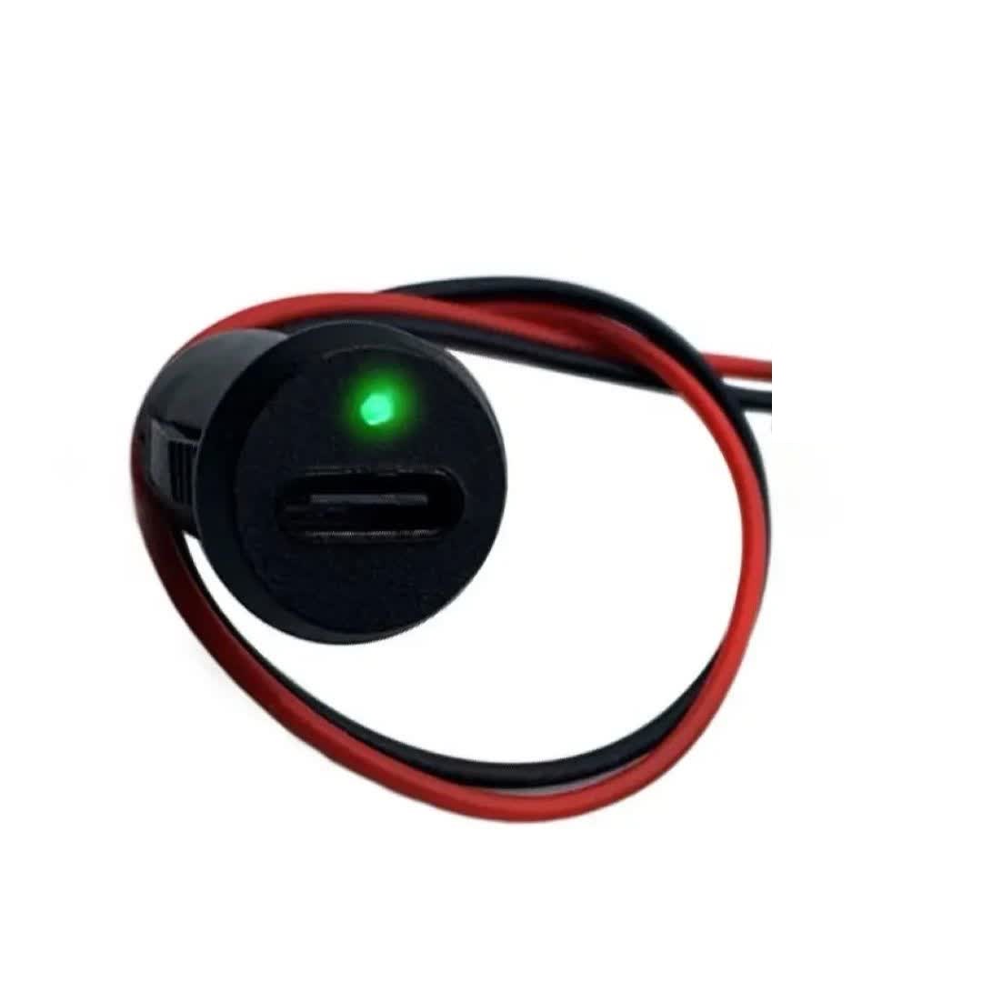 شارژر باتری لیتیومی با کانکتور مادگی فشاری TYPE-C چراغ دار