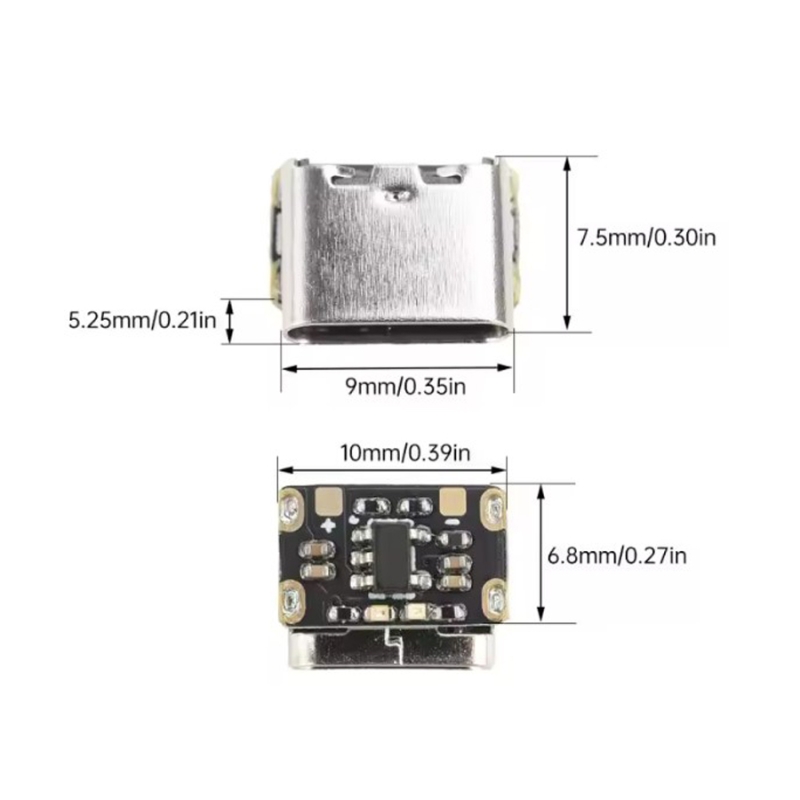 ماژول شارژ مینی باتری لیتیوم یون 3.7 ولت با ورودی USB Type-C