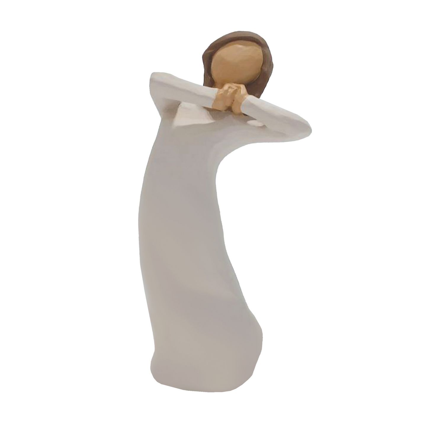 مجسمه پلیاستر ویلوتری WILLOW TREE طرح زن در حال دعا 13 سانتی - کرم