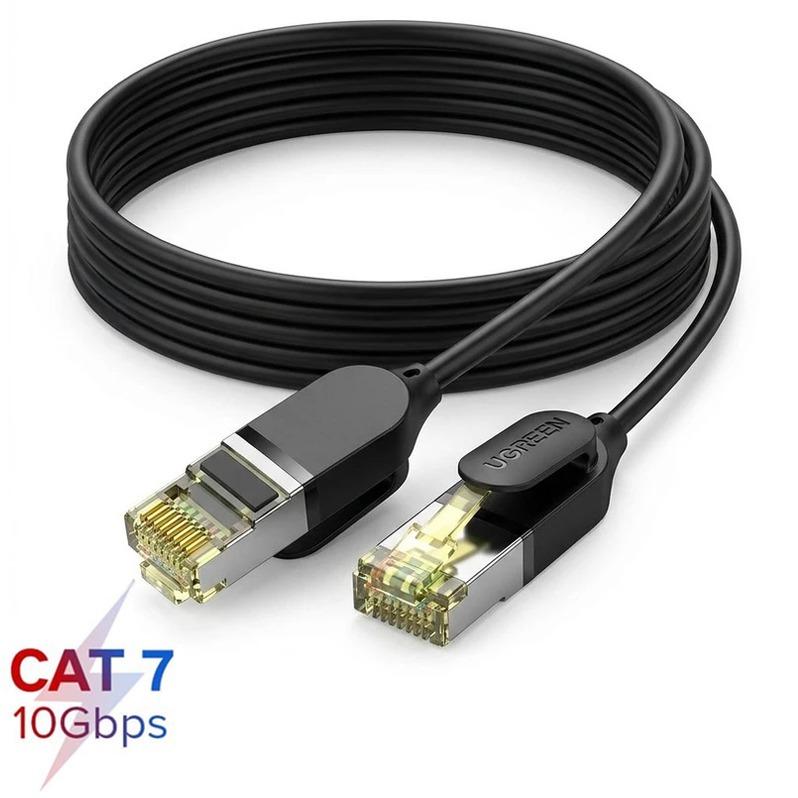 کابل شبکه CAT7 F/FTP یوگرین مدل NW149 طول 3 متر، سرعت 10Gbps، پهنای باند 600MHz ،مس خالص، دارای تست فلوک آمریکاییجدید