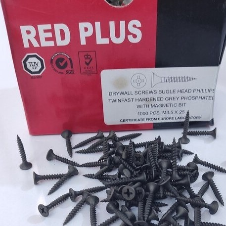 پیچ کناف RED PLUS تایوانی بسته1000 تایی سایز 3/5 کد1100302جدید