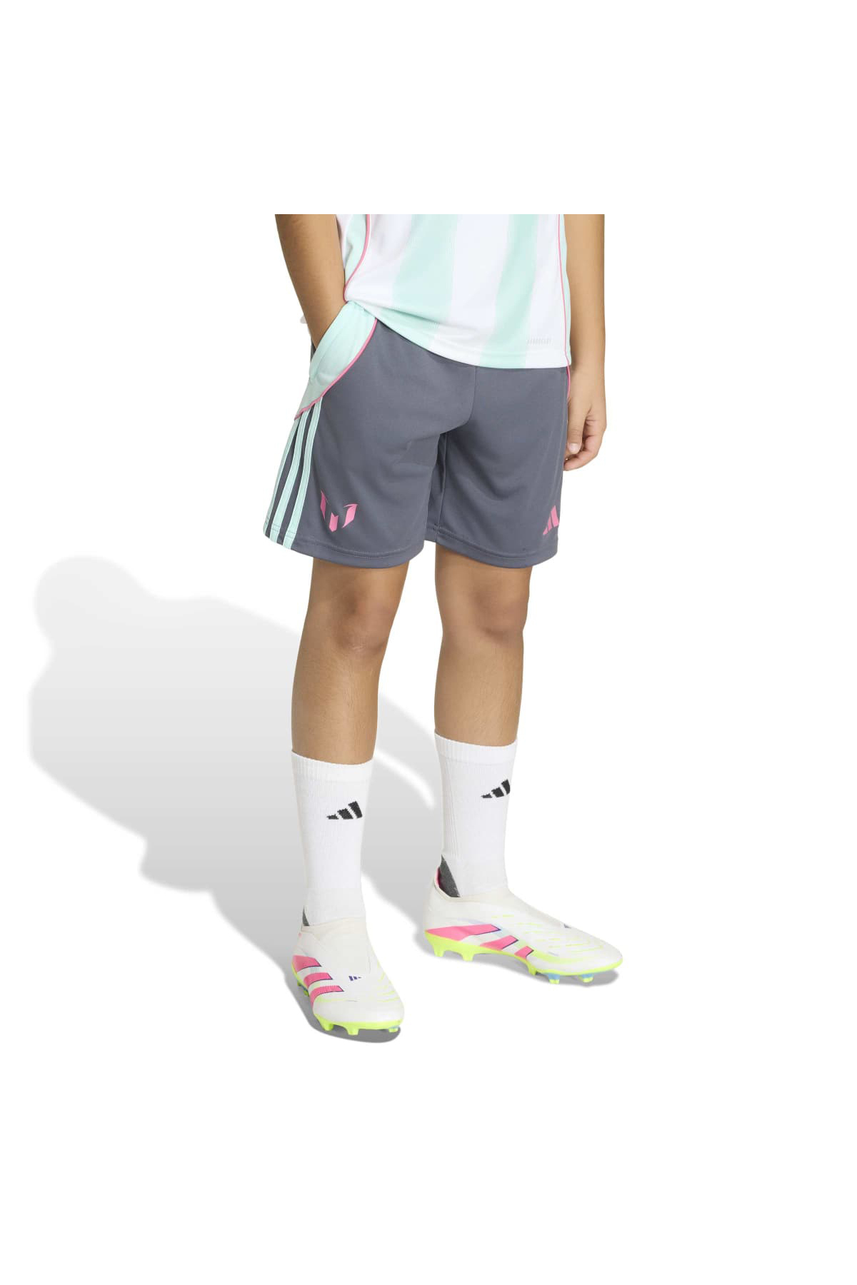 شلوارک مردانه آدیداس مدل adidas Messi ocuk Gri ortجدید