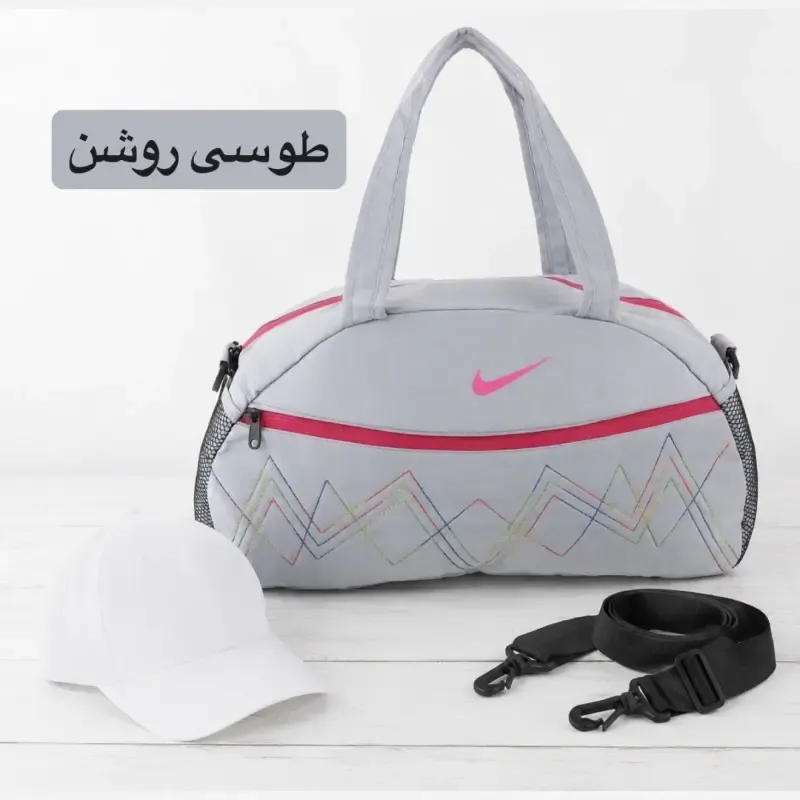 ساک ورزشی پارچه ای بند دار سه جیب ابعاد 45 در 25 در 15 سانتیمترجدید