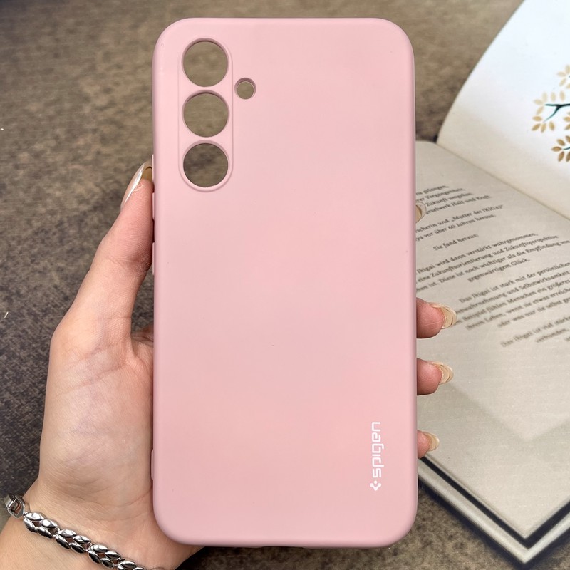 قاب گوشی Galaxy A54 سامسونگ سیلیکونی Spigen اسپرت داخل پارچه ای محافظ لنز دار گلبهی کد 514973