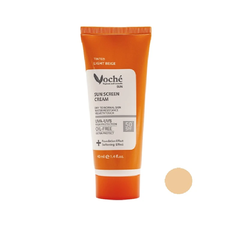 کرم ضدآفتاب رنگی صورت وچه حجم 40ml با SPF 50