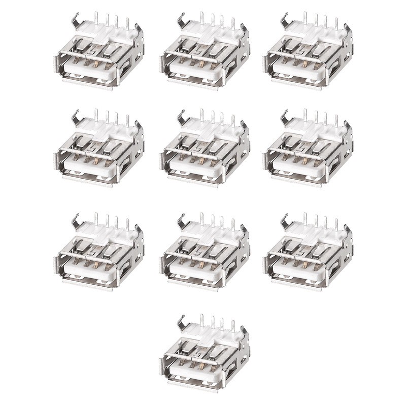 کانکتور مادگی USB-A مدل 4Pin-90Deg.Cur بسته ده عددیجدید