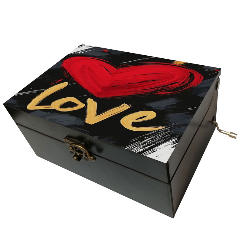 جعبه موزیکال مدل هندلی طرح عشق love قلب کد 2011مدل 1