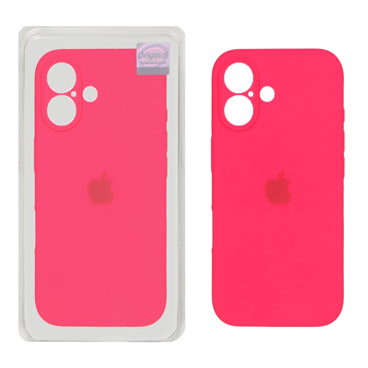 قاب سیلیکونی پاک کنی اورجینال ضد لکه Apple iPhone 16 - صورتی فانتزی