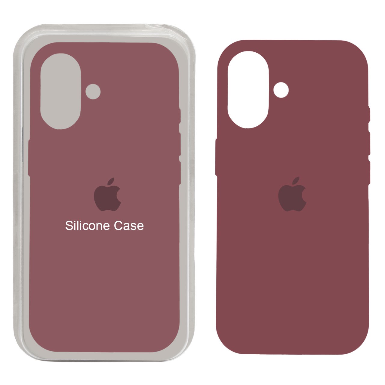 قاب سیلیکونی پاک کنی اورجینال ضد لکه Apple iPhone 16 - زرشکی