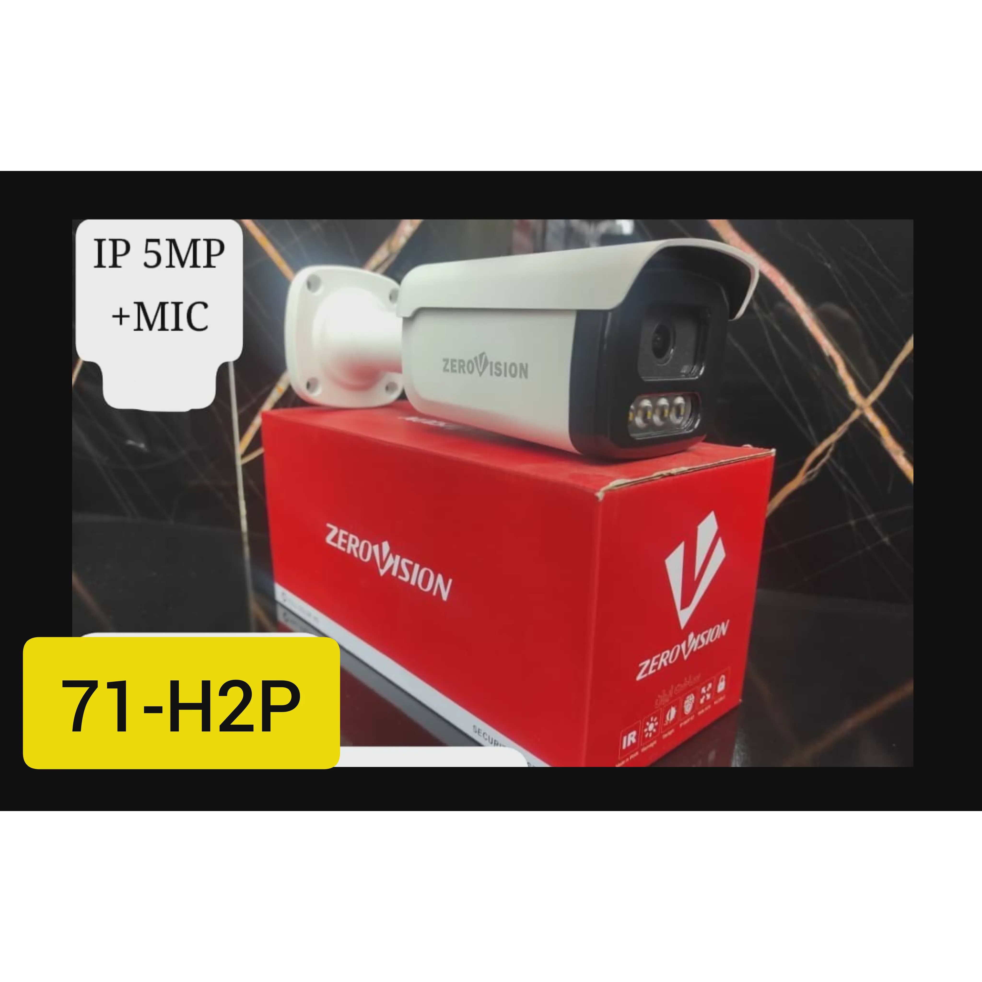دوربین تحت شبکه ای پی 5مگاپیکسل Full Color صدا دار میکروفن داخلی IP 5MP mic ziru vision