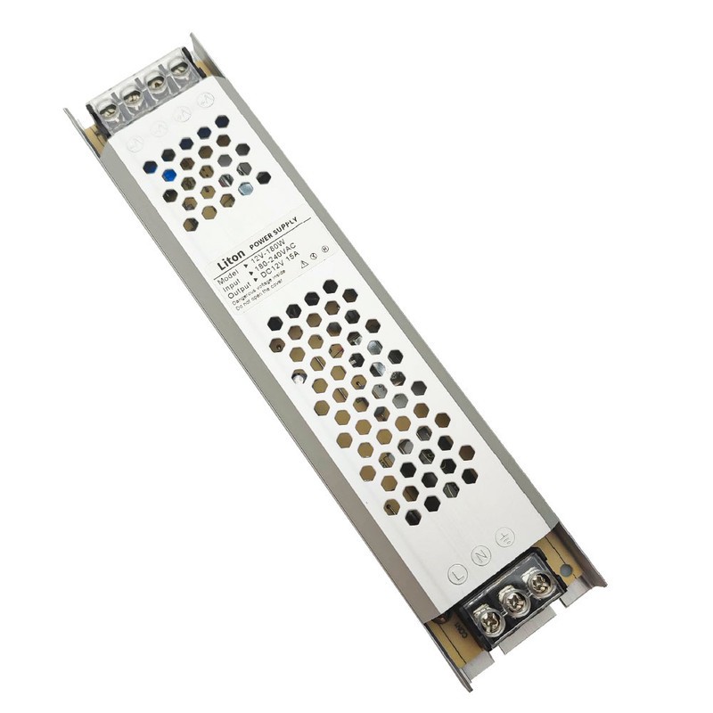 منبع تغذیه 12 ولت 15 آمپر لیتون مدل 12V-180W اسلیمجدید