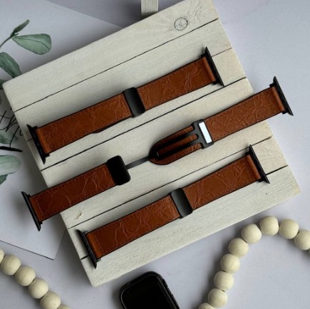 بند چرمی اپل واچ مدل قفل مگنتی مناسب برای Apple Watch سری 1 تا اولترا سایز 38 40 41 42 44 45 49 میلی متر