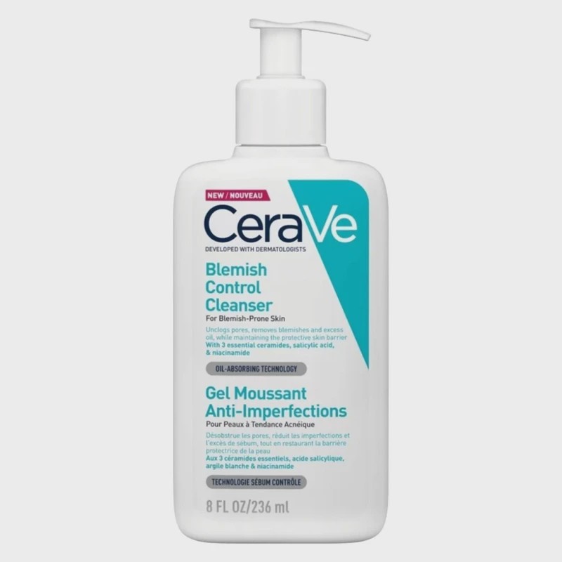 ژل شستشو ضد لک و ضد جوش بلمیش سراوی 236 میل Blemish control cleanser اصلجدید