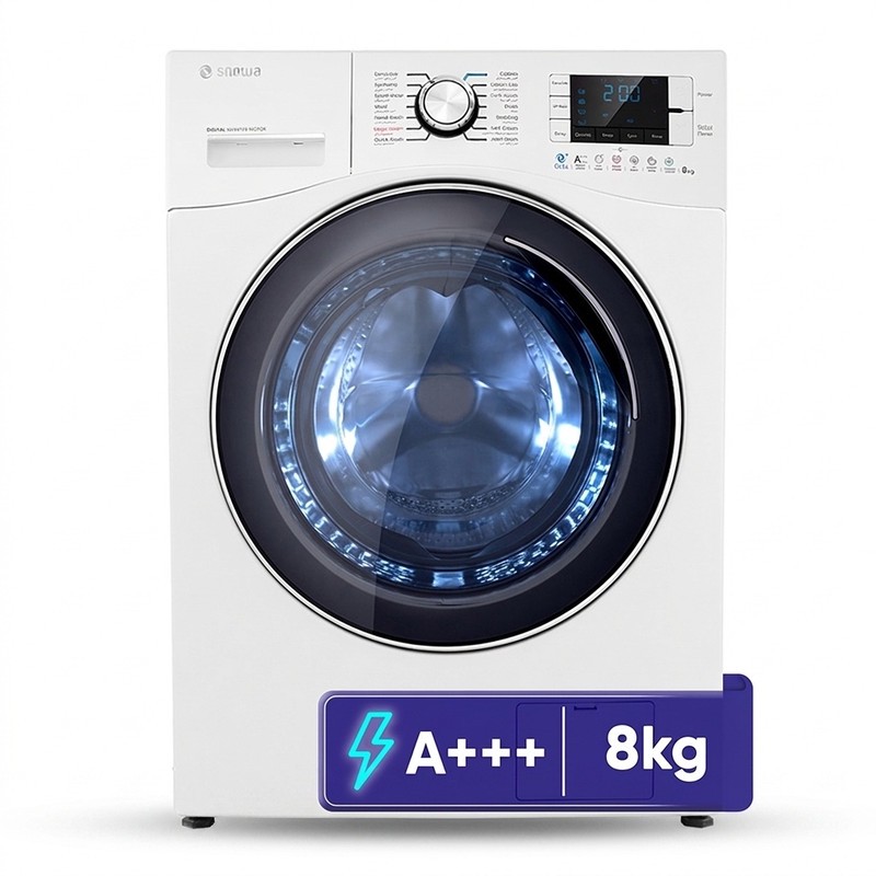 ماشین لباسشویی 8 کیلوگرم اتوماتیک اسنوا مدل SWM-D80Sجدید