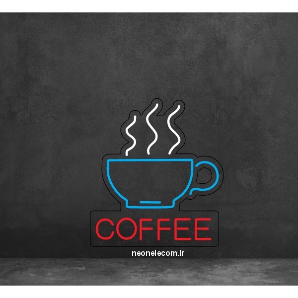 تابلو نئون فنجان کافی (Coffee) کد 92 با آداپتورجدید