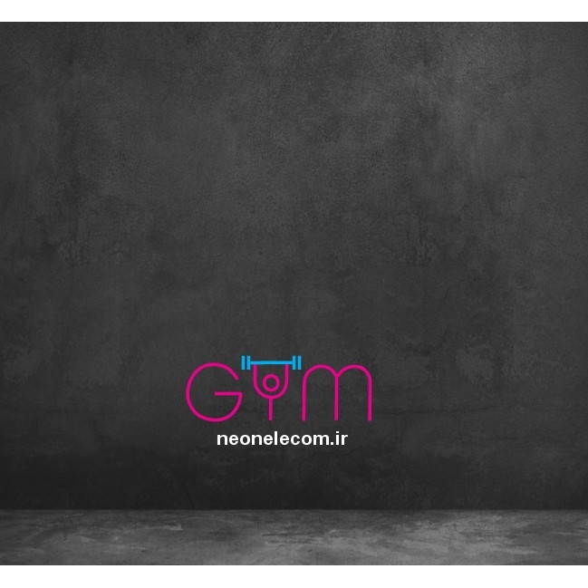 تابلو نئون باشگاه جیم (GYM) کد 63 با آداپتورجدید