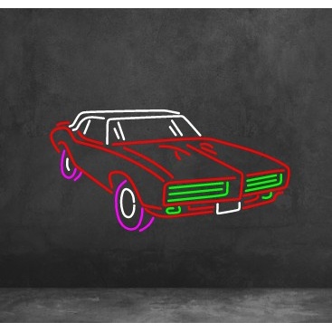تابلو نئون ماشین موستانگ (Car) کد 16 با آداپتورجدید