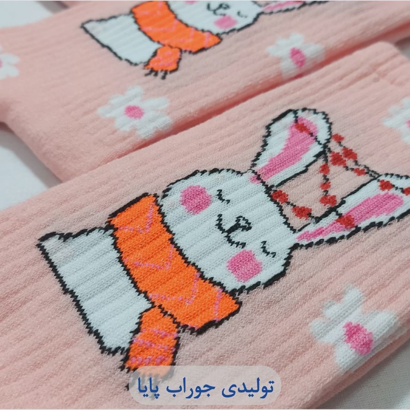 جوراب دخترانه فانتزی طرح خرگوش