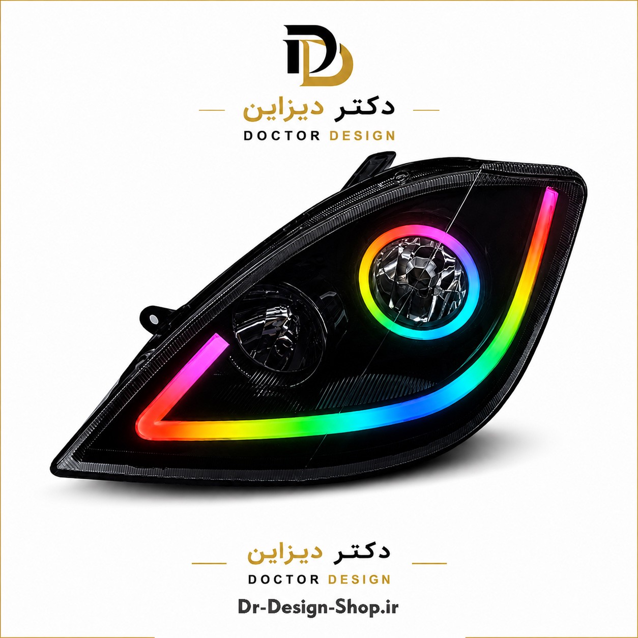 چراغ جلو اسپرت تیبا و تیبا 2 مدل XF برند مدرن بسته 2 عددیجدید