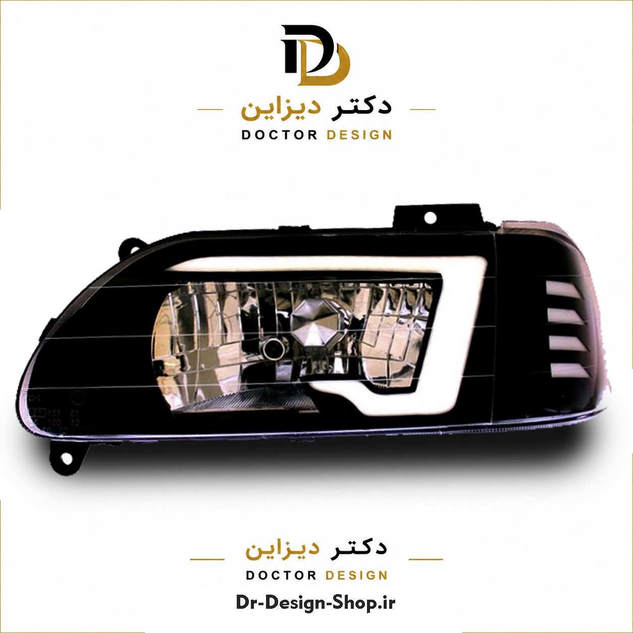 چراغ جلو اسپرت پراید 131 (صبا) مدل Ford برند مدرن بسته 2 عددیجدید
