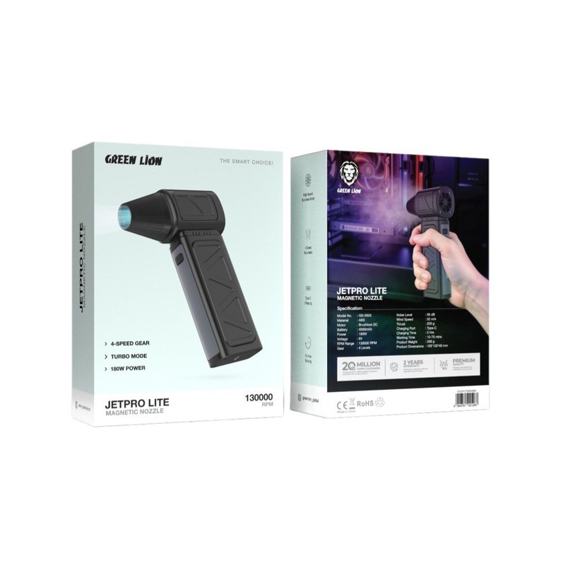 دستگاه دمنده 180 وات گرین لاین مدل Green Lion Jet Pro Lite Magnetic Nozzle GNJPLT180Wجدید