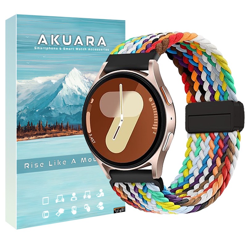 بند آکوآرا مدل Woven solomag مناسب برای ساعت هوشمند سامسونگ Galaxy Watch 4 40mm 4 44mm 5 40mm 5 44mm 6 40mm 6 44mm 7 ...جدید